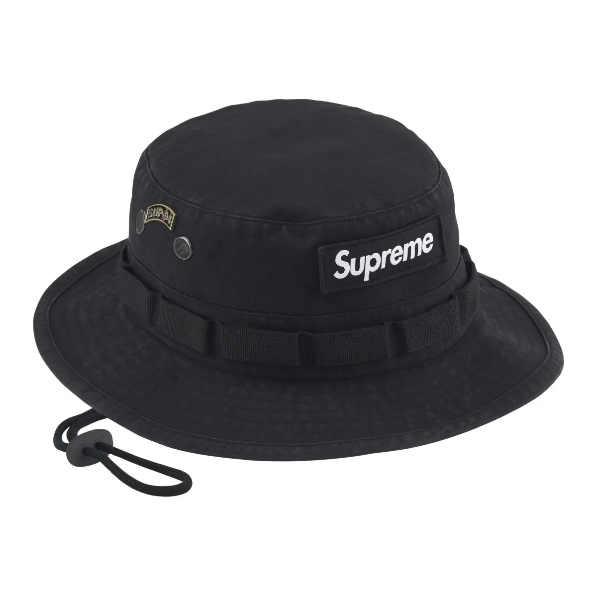 Supreme Cotton Bucket Hats Unisex Black