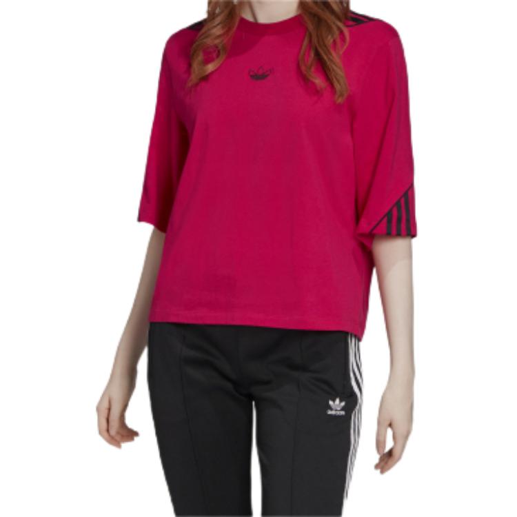 Женская футболка adidas originals Crop T Shirt LogoT (розовая) — фото 5