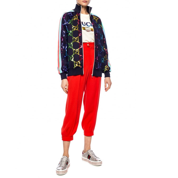 Женская куртка Gucci GG (синяя) — фото 3