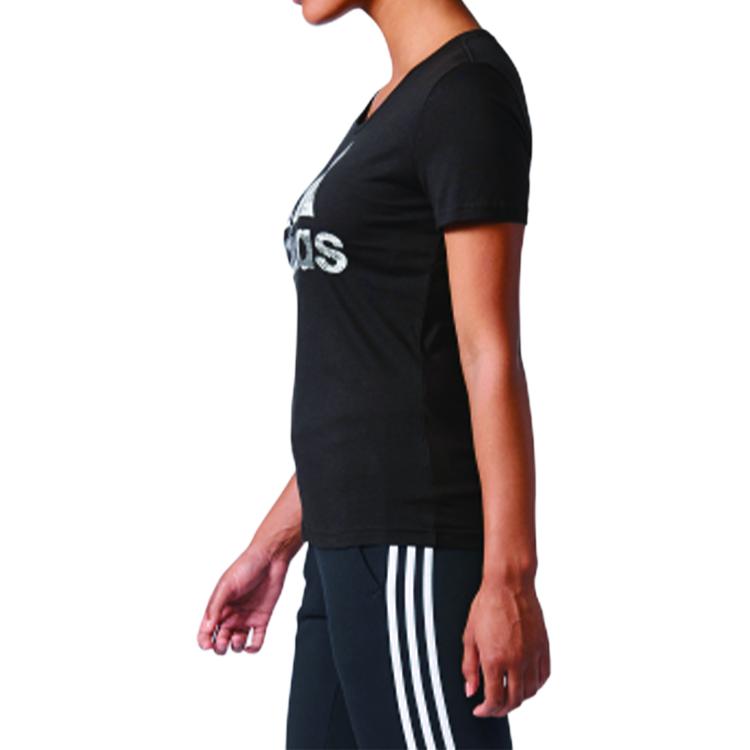 Женская футболка adidas (черная) — фото 4