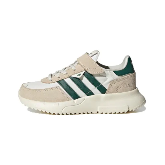 Adidas Originals Retropy F2 Slip Resistant Low Top Kids Lifestyle Shoes Beige White Green Children Aged 3 7 Years Old