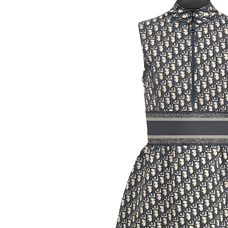 Женское платье Dior FW21 Logo (военно-морской синий) — фото 7