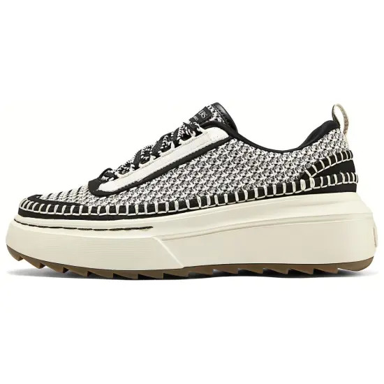 Skechers Court Classics Skateboard Shoes Women's Low-Top Black/Natural
