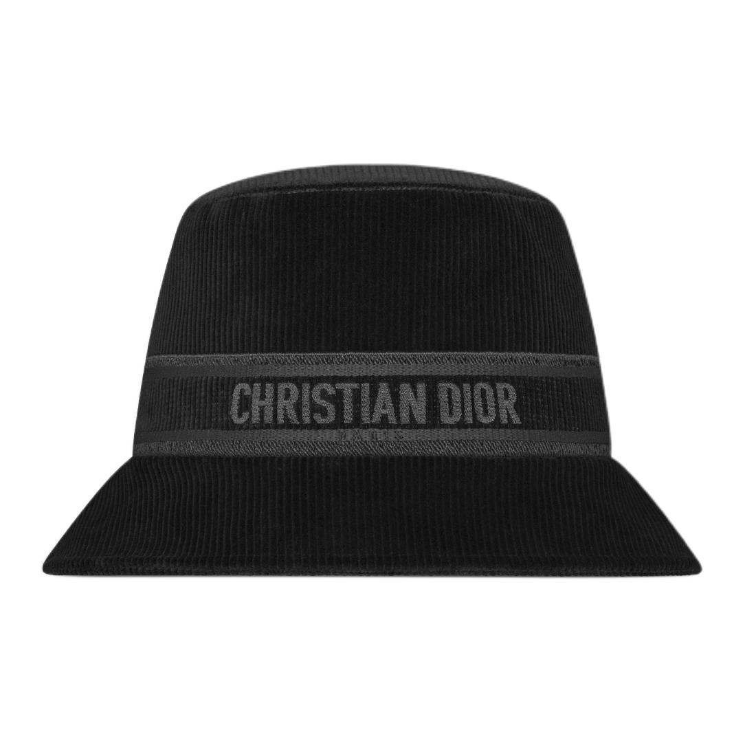 Женская панама Dior Cotton Bucket Hat (черная)