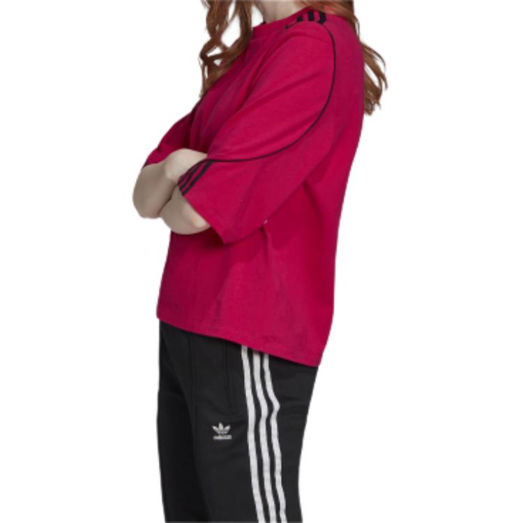 Женская футболка adidas originals Crop T Shirt LogoT (розовая) — фото 4