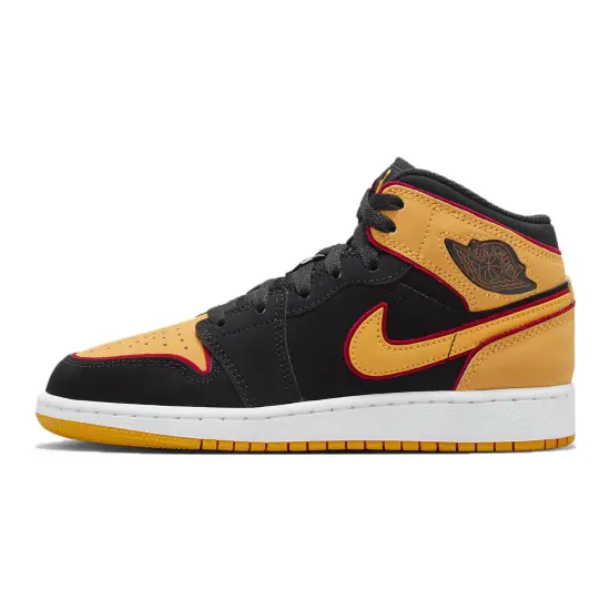 Jordan 1 Mid SE Black Vivid Orange GS