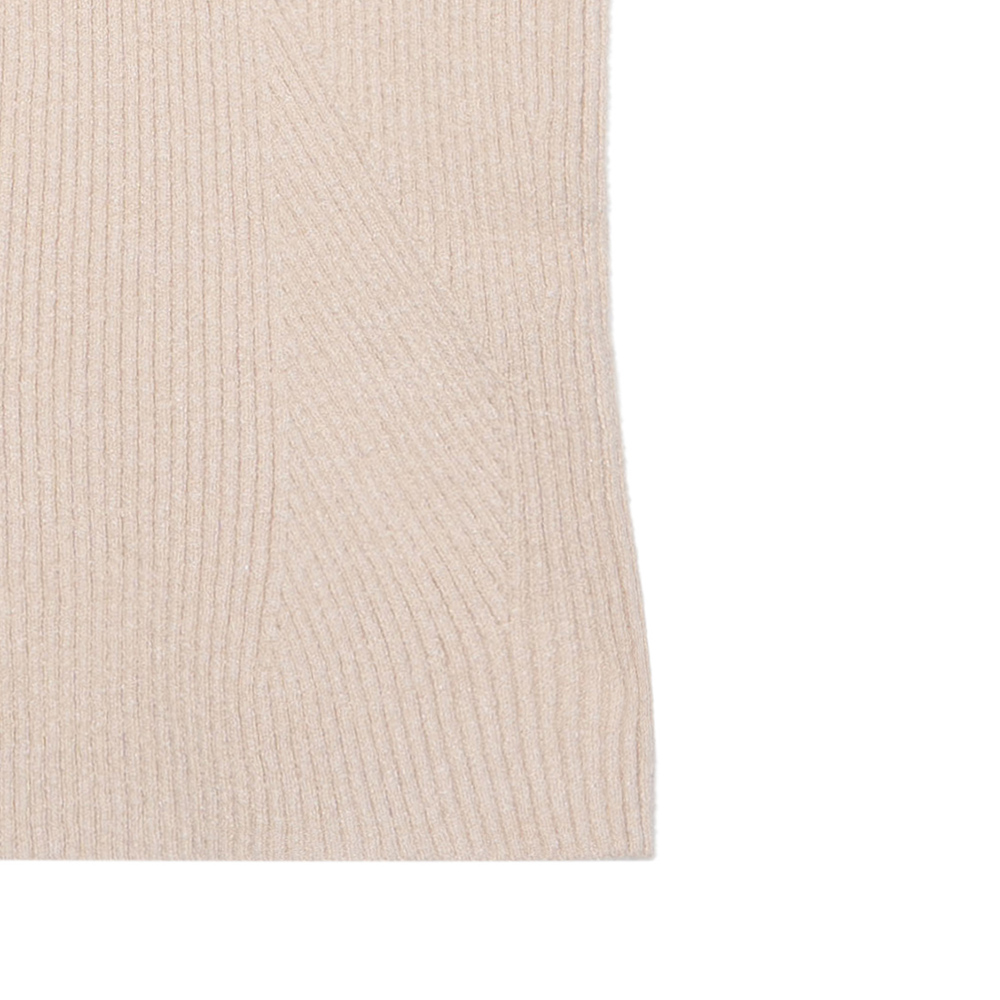 Женская юбка Burberry Ribbed Pencil Skirt (бежевая) — фото 3
