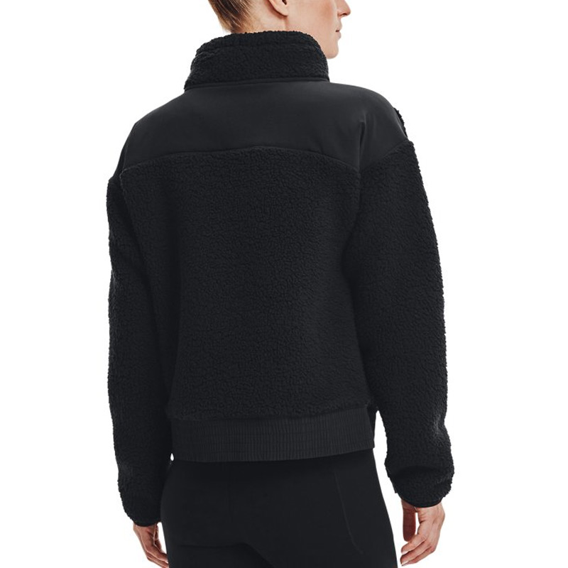 Женская куртка Under Armour Fleece Full Zip Jacket (черная) — фото 4