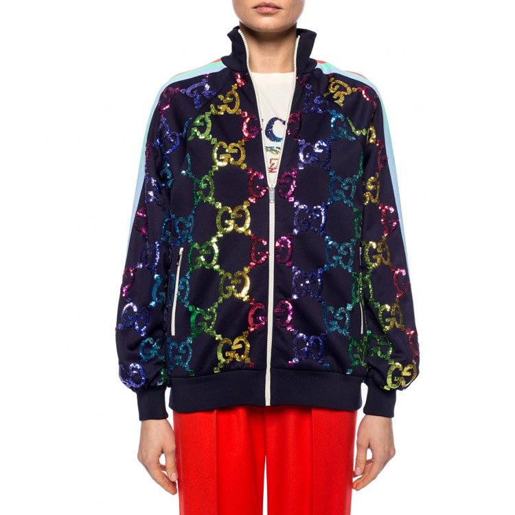 Женская куртка Gucci GG (синяя) — фото 2