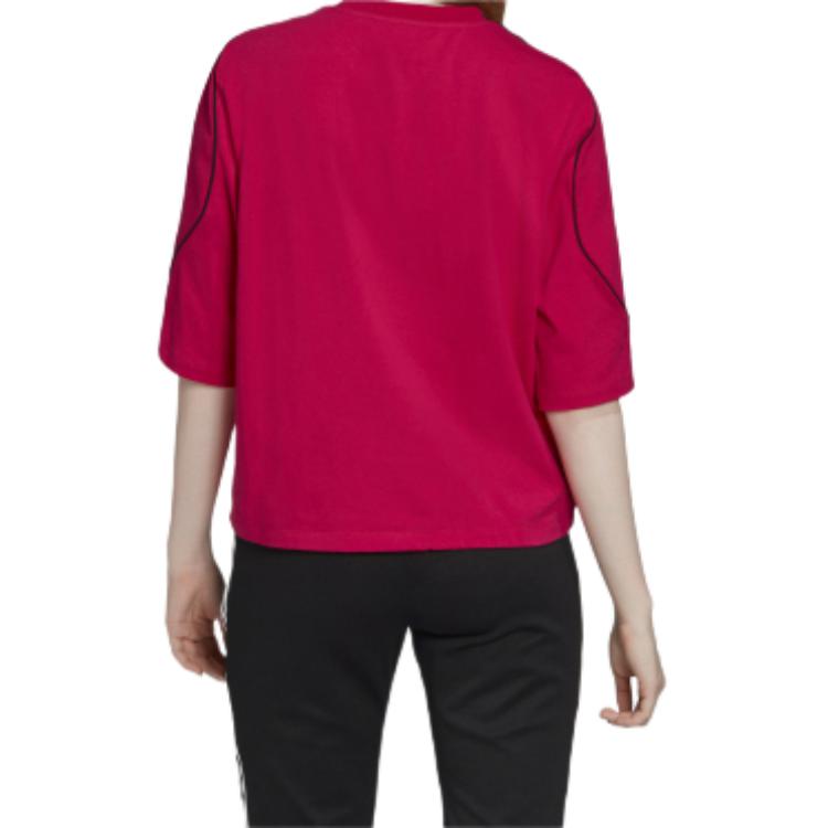 Женская футболка adidas originals Crop T Shirt LogoT (розовая) — фото 6
