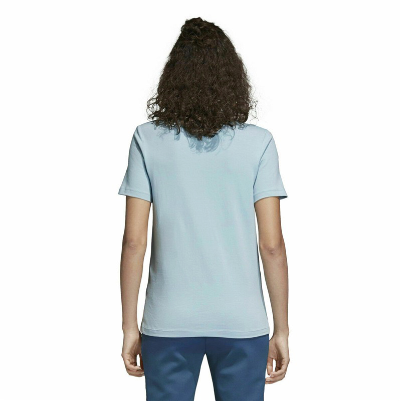 Женская футболка adidas originals Trefoil Tee (синяя) — фото 4