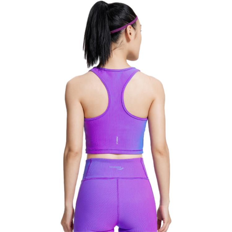 Saucony Sleeveless Sports Shirts Women’s Purple Blue Halter Neck