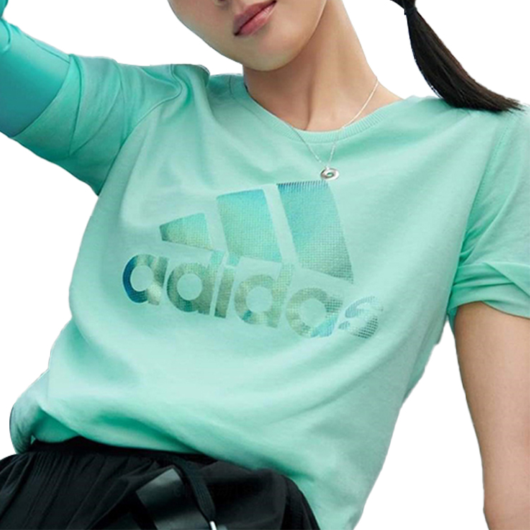 Женская футболка adidas Logo T (мятная) — фото 3