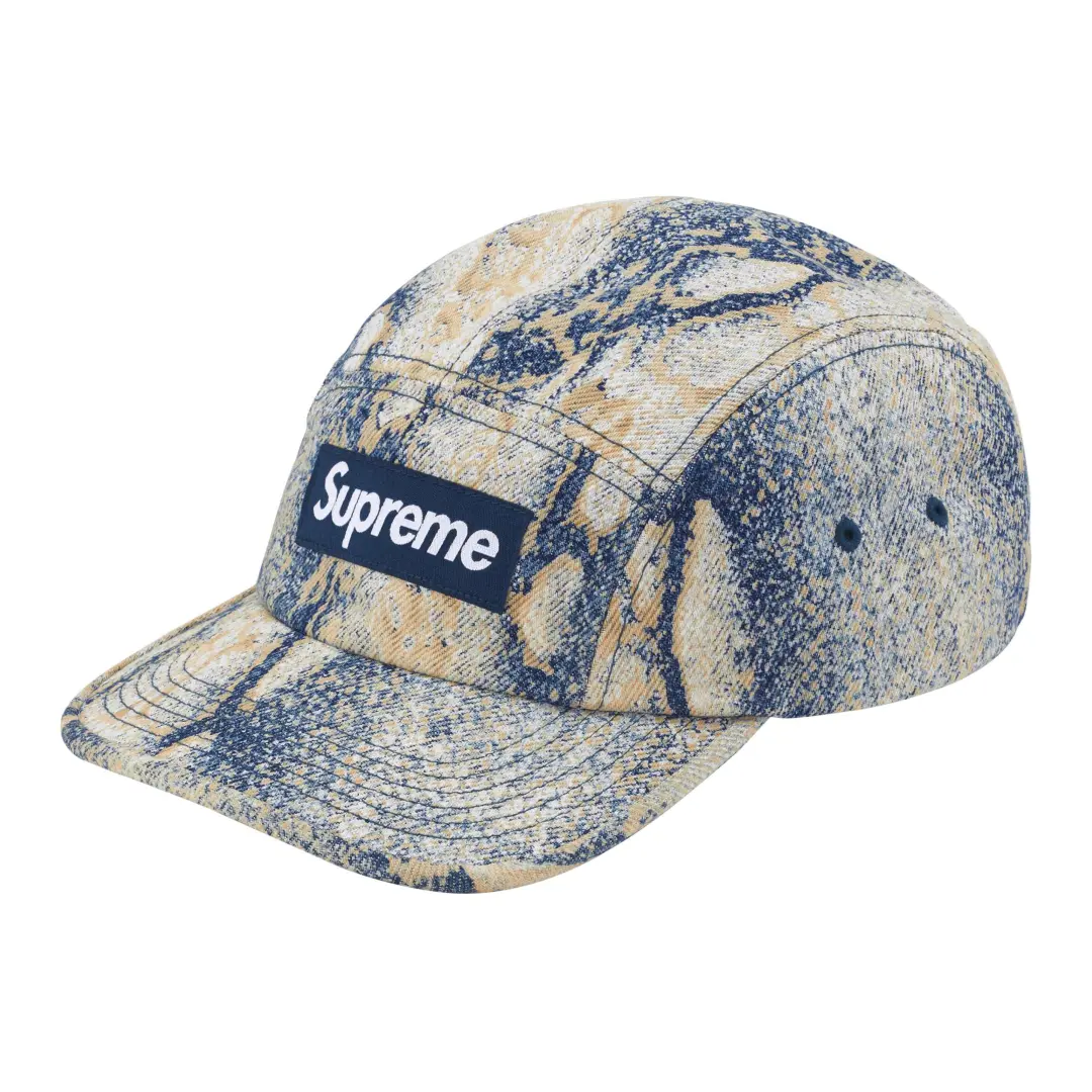 Supreme 100% Cotton Denim Baseball Caps Unisex Blue