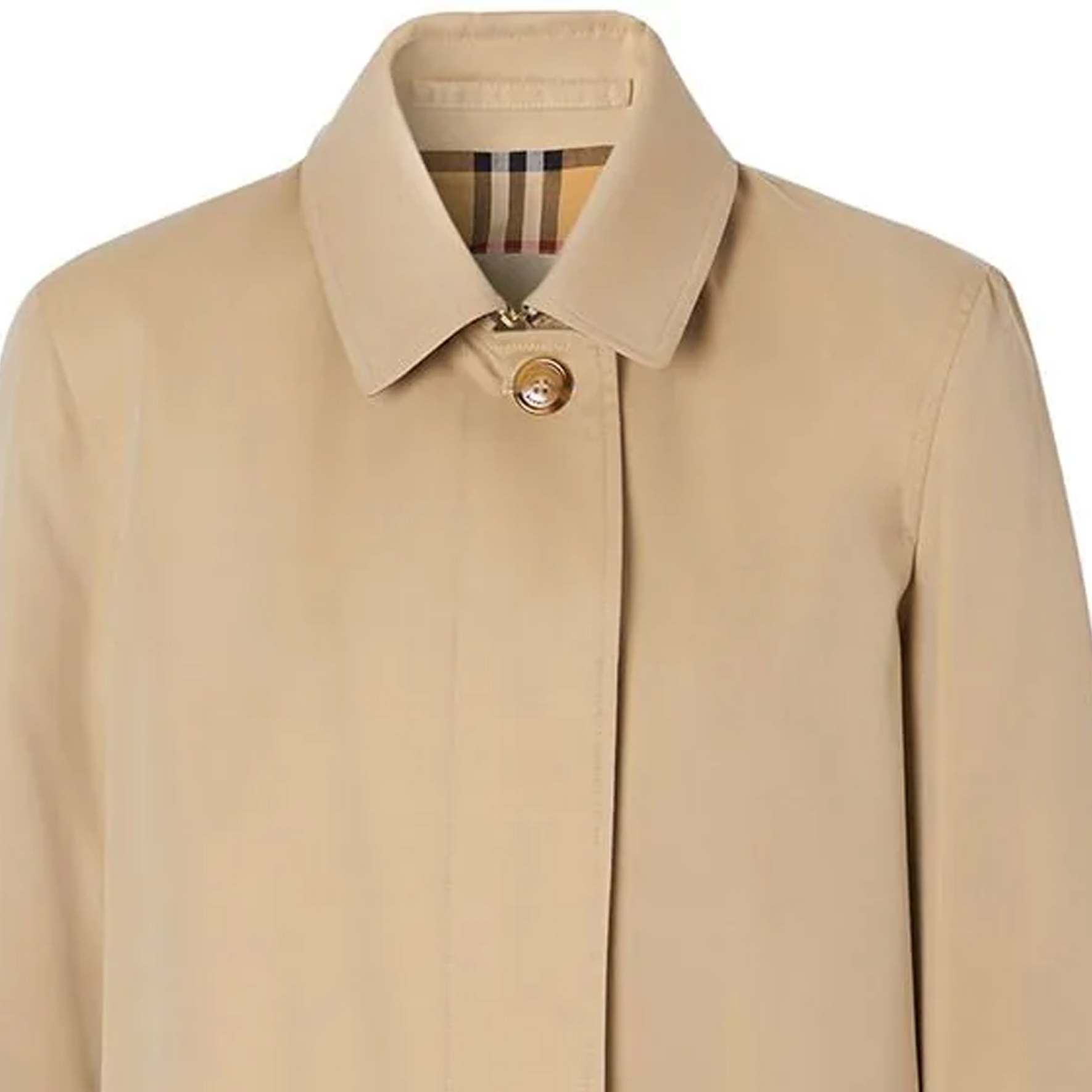 Женская куртка Burberry Check Jacket (бежевая) — фото 2