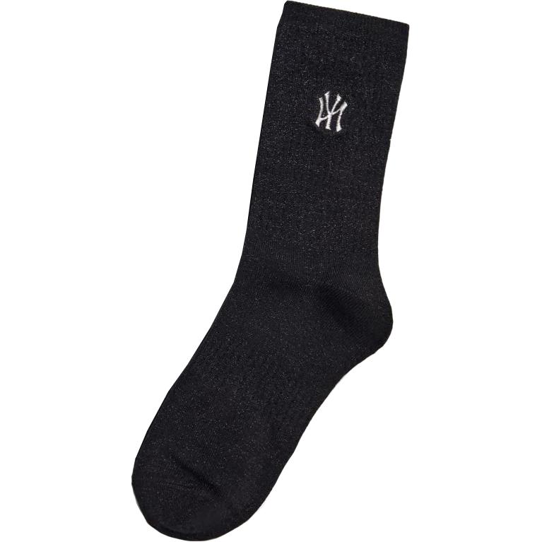 MLB Varsity New York Yankees Crew Socks Unisex 1 Pack Black