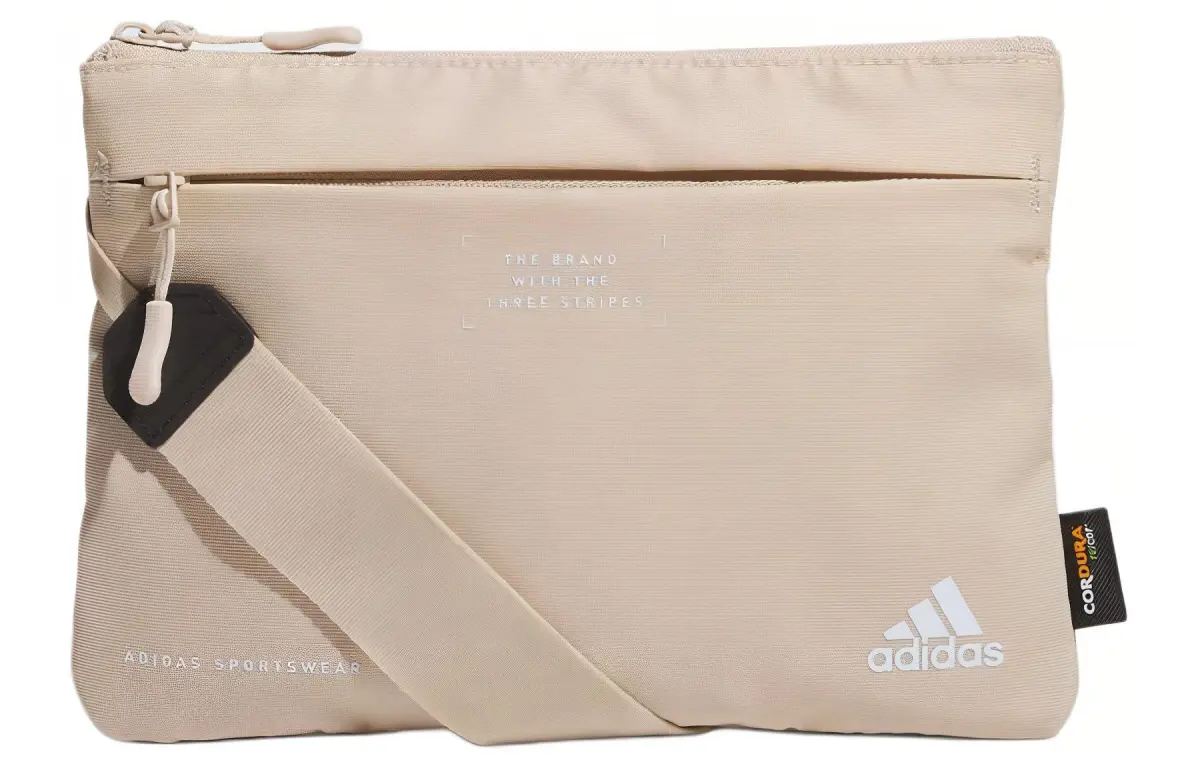Adidas Nylon Crossbody Bag, Shoulder Bag Regular Unisex Beige