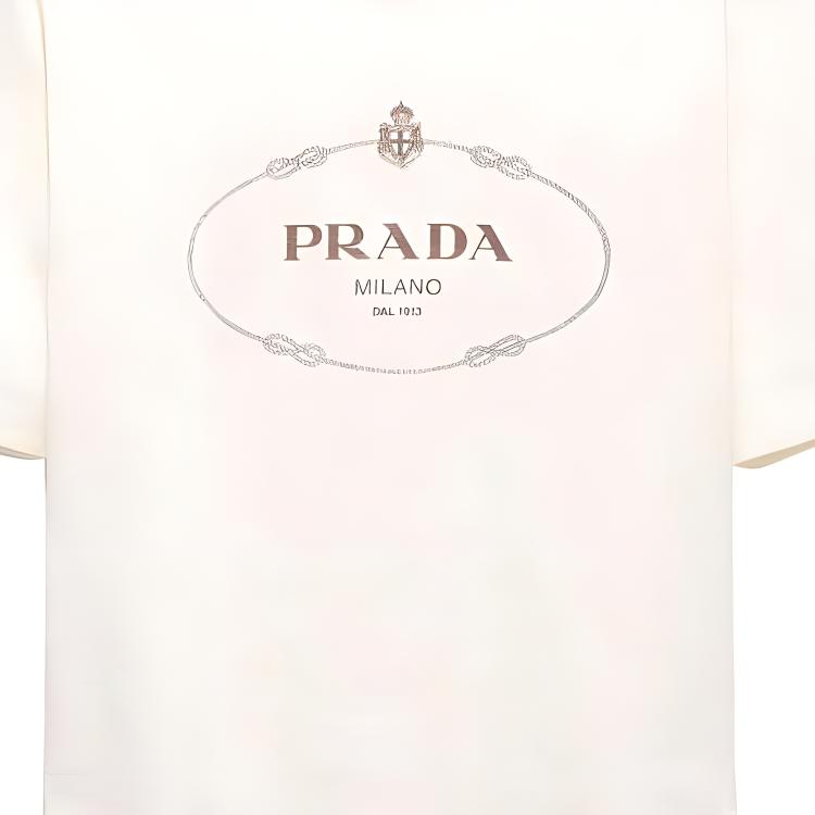 Футболка Prada SS24 LogoT (белый) — фото 6