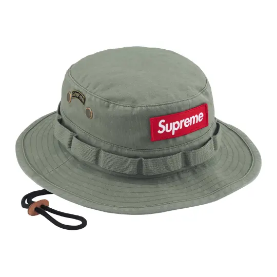 Supreme 100% Cotton Fabric Bucket Hats Unisex Green
