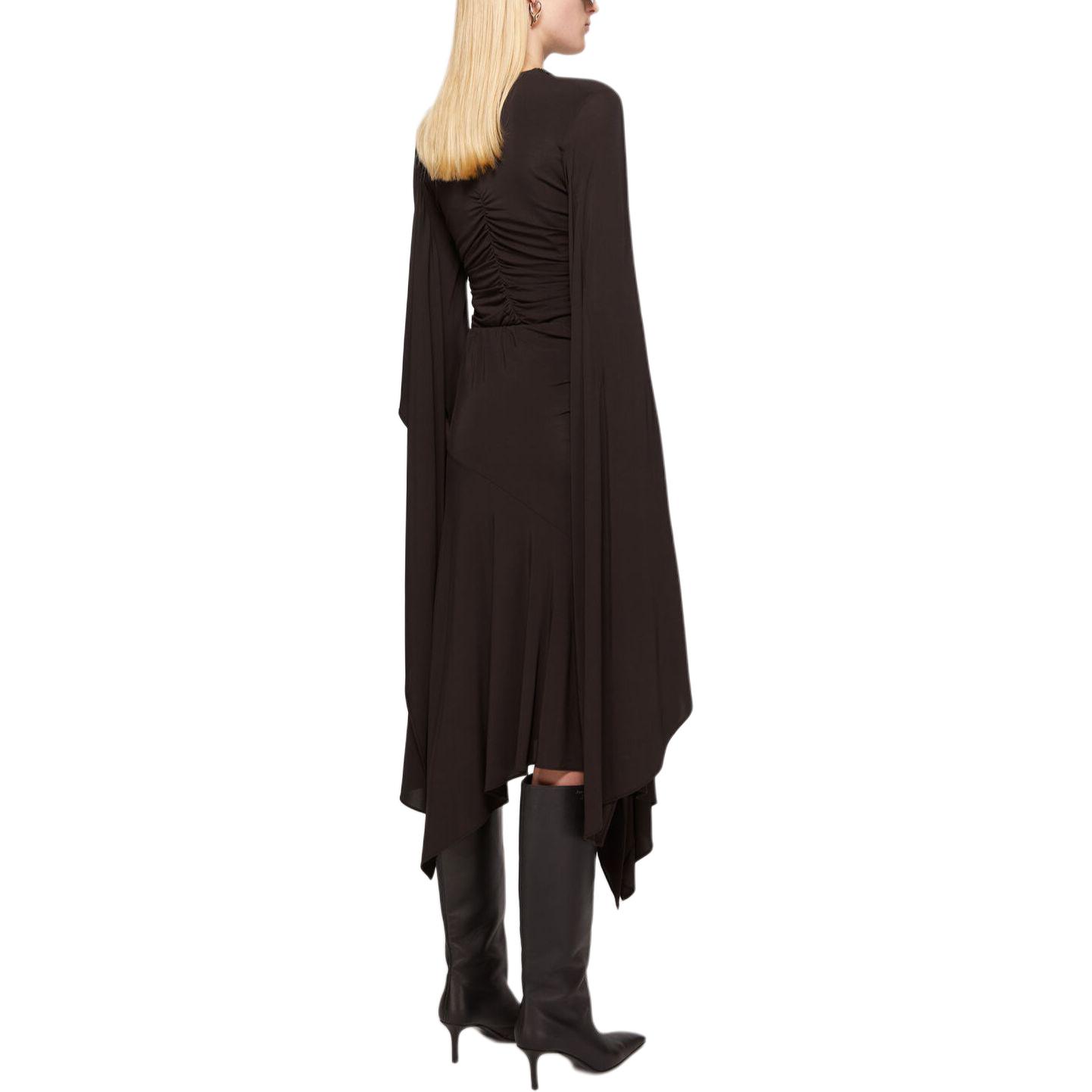 Женская юбка Acne Studios SS24 Asymmetric Midi Skirt (коричневая) — фото 6