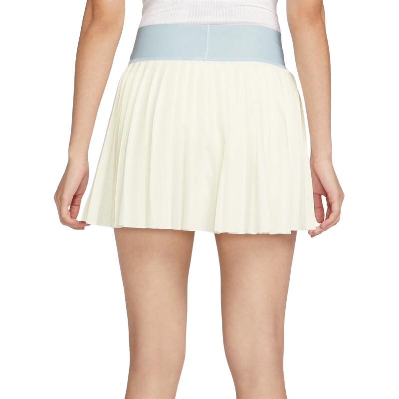 Nike SS24 ADVANTAGE DRI FIT Casual Short Skirts Women’s Sail White/Joy Ocean Blue