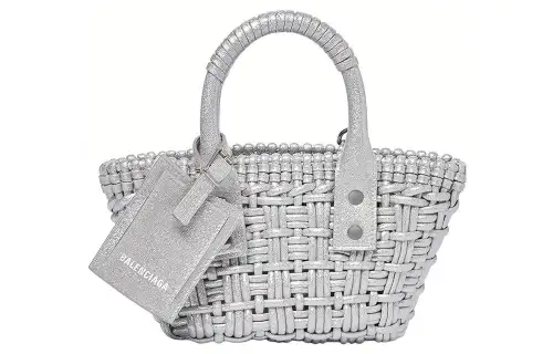 Balenciaga Bistro Detachable Strap Interior Zip Pocket Basket Bag, Handbag, Shoulder Bag, Crossbody Bag Mini Women's