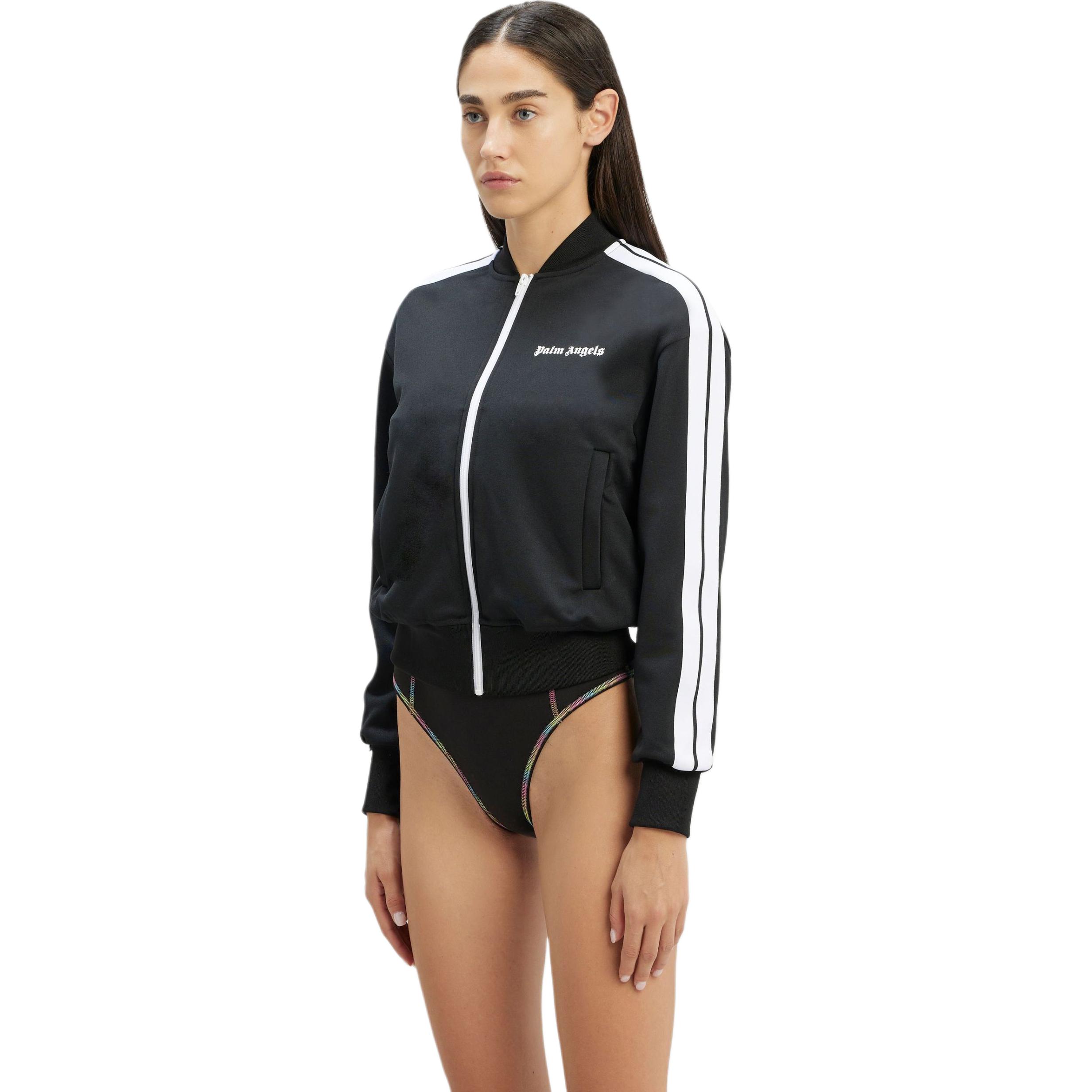 Женская куртка-бомбер PALM ANGELS Stripe (черная) — фото 4