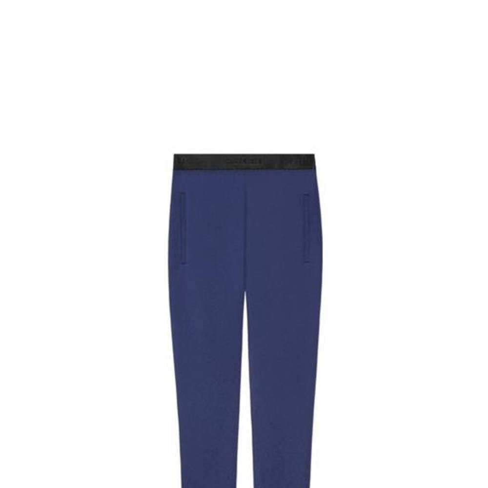 Женские штаны Gucci Lycra Stirrup Pants (синие) — фото 3