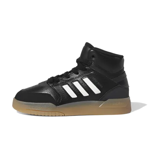Adidas Originals Drop Step Series Cushioning Wear-Resistant High-Top Kids' Skateboarding Shoes Black Kids'
