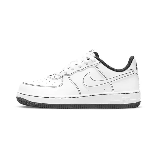 Nike Air Force 1 Low White Black Contrast Stitch PS