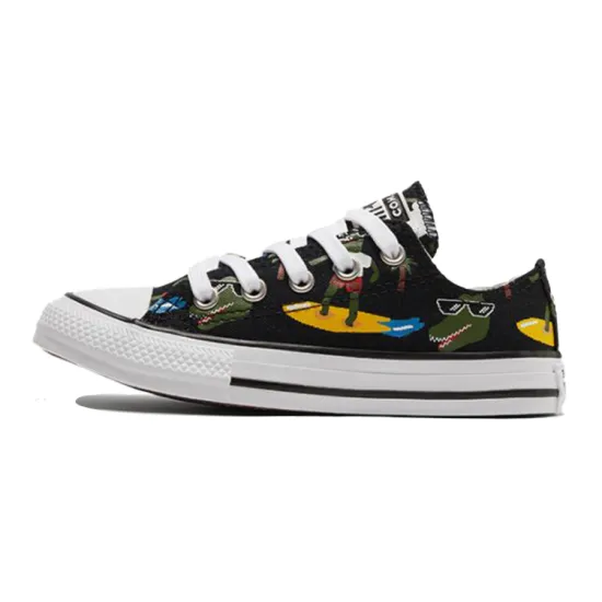 Converse Chuck Taylor All Star Anti-Slip Wear-Resistant Low-Top Kids Canvas Shoes Black Green Yellow Teenagers