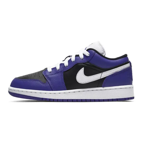 Jordan 1 Low Court Purple Black GS