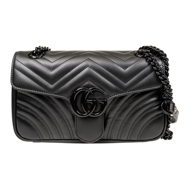 Женская сумка Gucci GG Marmont (черная)