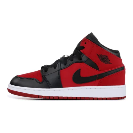 Jordan 1 Mid Gym Red Black GS