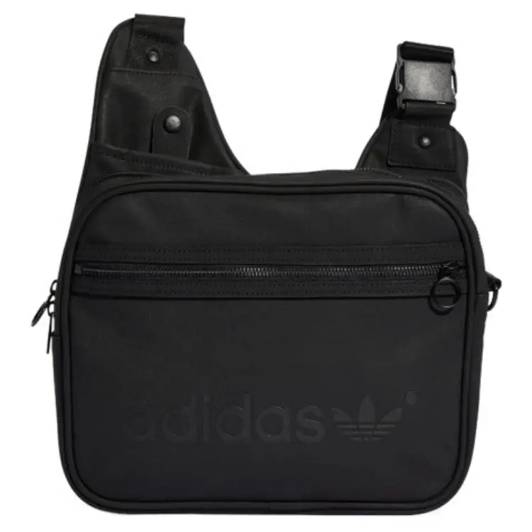 Adidas Originals Trefoil Polyurethane Sling Bag, Crossbody Bag Regular Unisex Pure Black