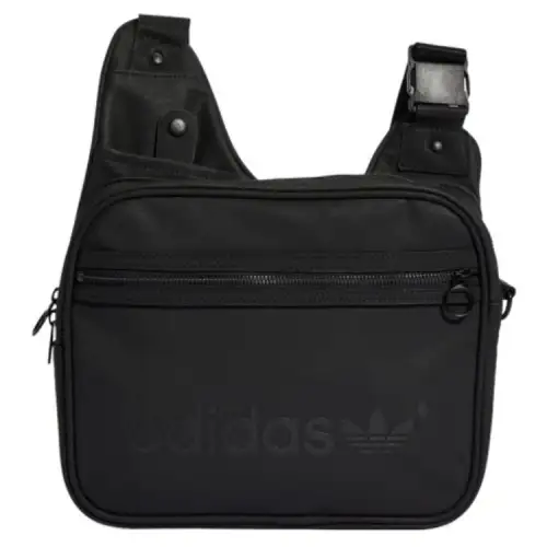 Adidas Originals Trefoil Polyurethane Sling Bag, Crossbody Bag Regular Unisex Pure Black