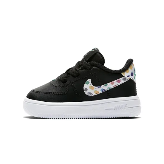 Nike Air Force 1 18 Print Low-Top Toddler Shoes Black White Infant And Toddler