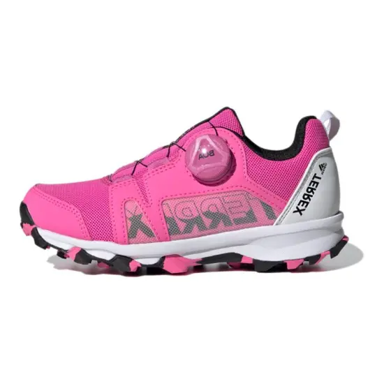 Adidas Terrex Boat Hiking K Slip-Resistant Breathable Low-Top Outdoor Shoes Pink White Kids'