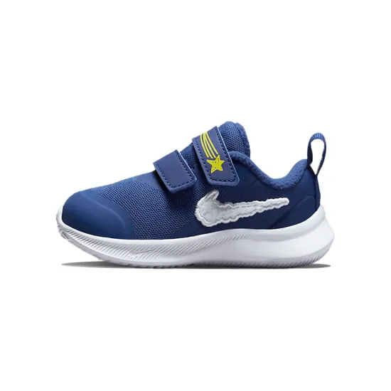 Nike Star Runner 3 Slip Resistant Cushioning Wear Resistant Breathable Low Top Running Shoes Blue Infant And Toddler