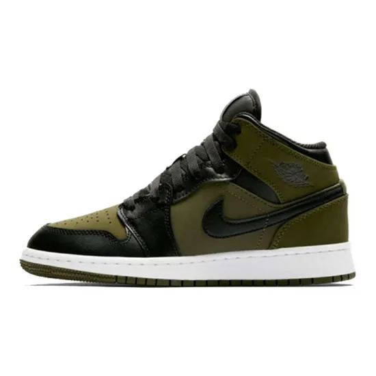 Jordan 1 Retro Mid GS Olive Canvas
