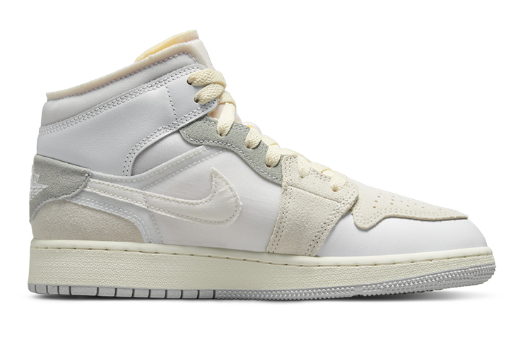 Jordan Air Jordan 1 Mid SE Craft "White and Phantom" GS