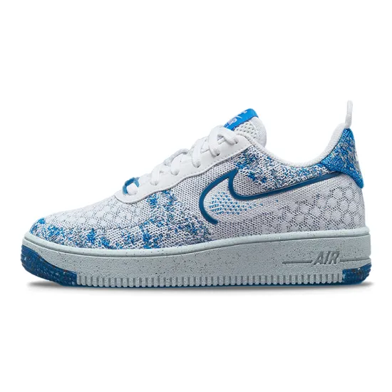 Nike Air Force 1 Crater Flyknit GS 'White Dark Marina Blue'