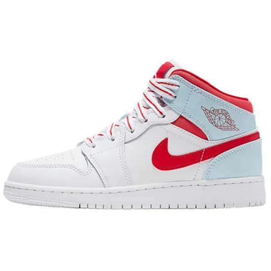 Jordan 1 Mid White Topaz Mist GS