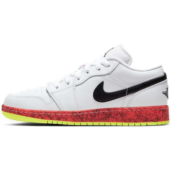 Jordan 1 Low Multi-Color Midsoles White GS