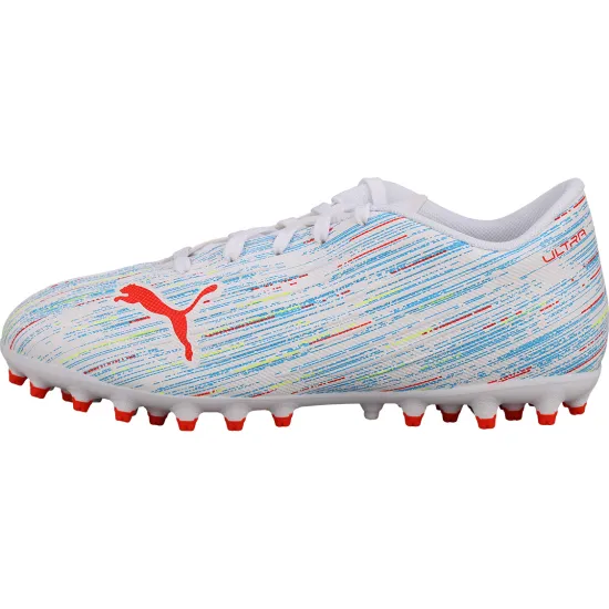 PUMA Low-Top Kids' Soccer Shoes White Red Blue Kids'