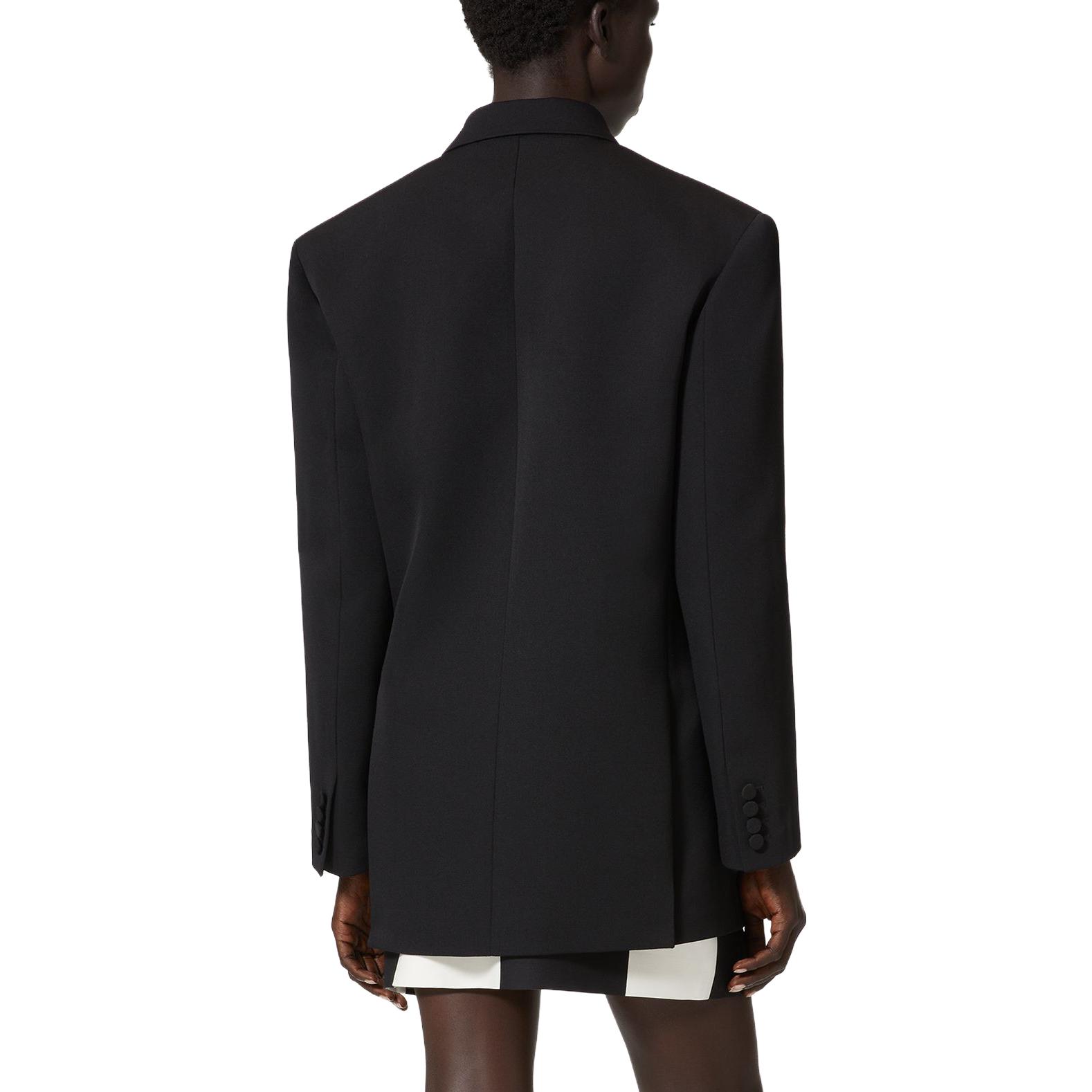 Женская куртка Valentino V-Neck (черная) — фото 4