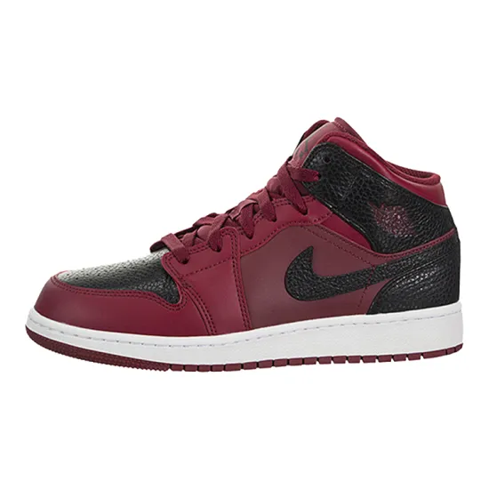 Jordan 1 Mid Team Red Black White GS