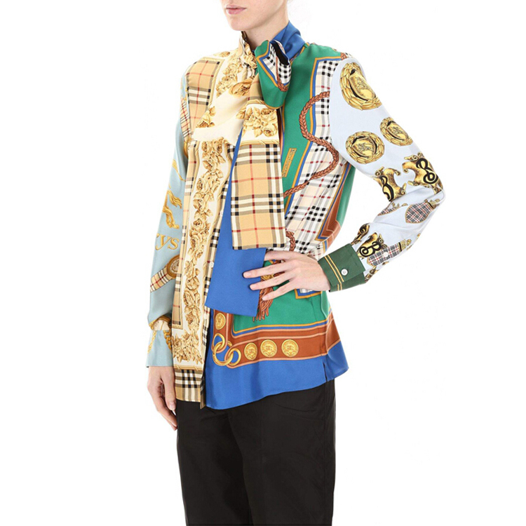Женская рубашка Burberry (разноцветный) — фото 4