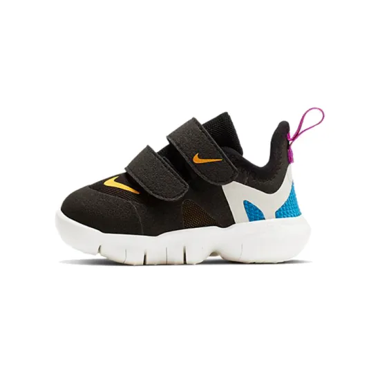 Nike Free RN 5.0 Low-Top Running Shoes Black Yellow Infant And Toddler