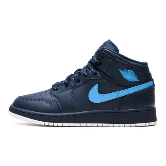 Jordan 1 Mid Obsidian University Blue GS